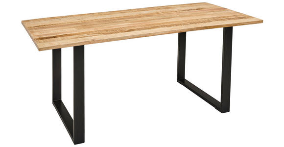 ESSTISCH - Schwarz/Naturfarben, LIFESTYLE, Holz/Metall (180/90/76cm) - Landscape