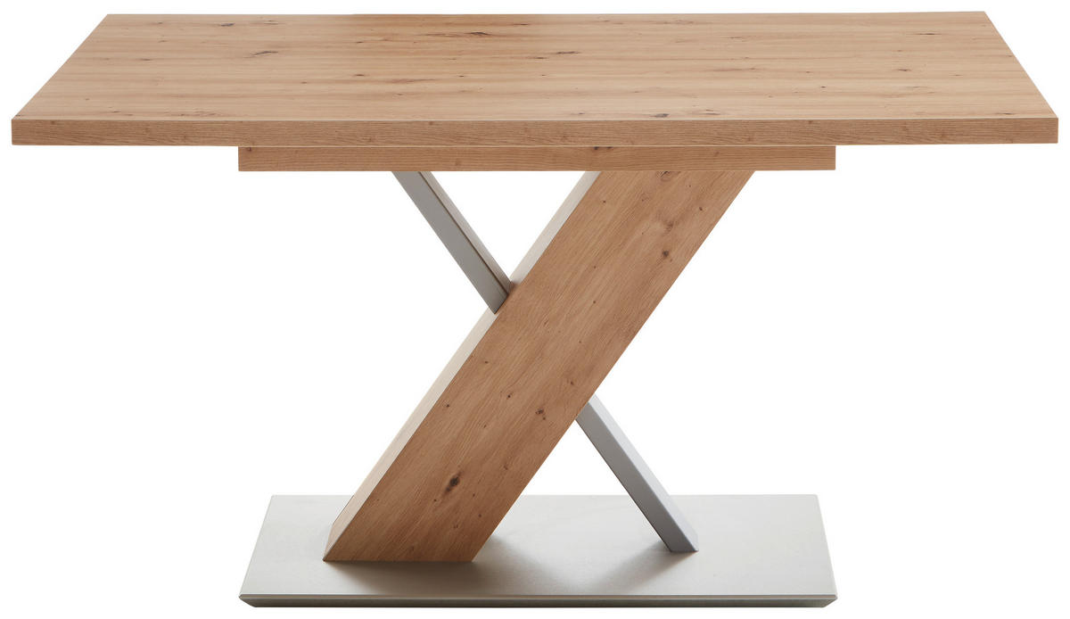 ECKBANKGRUPPE in Metall, Textil, Holzwerkstoff Anthrazit, Eichefarben, Edelstahlfarben  - Edelstahlfarben/Eichefarben, KONVENTIONELL, Holzwerkstoff/Textil (155/205cm) - Cantus