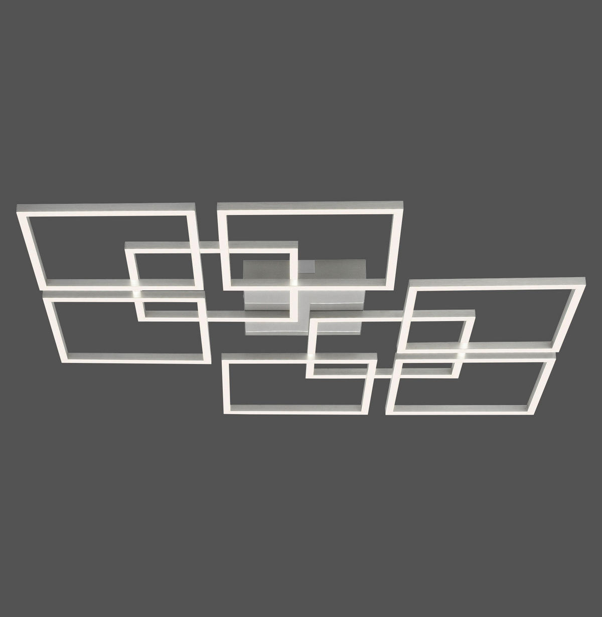 LED-DECKENLEUCHTE 79,7/76,7/6,8 cm    - Silberfarben, Design, Kunststoff/Metall (79,7/76,7/6,8cm)