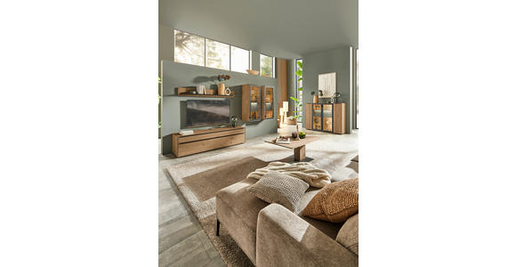 LOWBOARD Kastanienfarben  182/47,1/47,1 cm  - Kastanienfarben/Anthrazit, Natur, Holz/Metall (182/47,1/47,1cm) - Valnatura