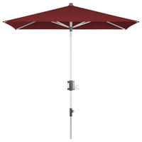 SONNENSCHIRM 230x150 cm Bordeaux  - Bordeaux/Alufarben, KONVENTIONELL, Textil/Metall (230/150cm) - KNIRPS