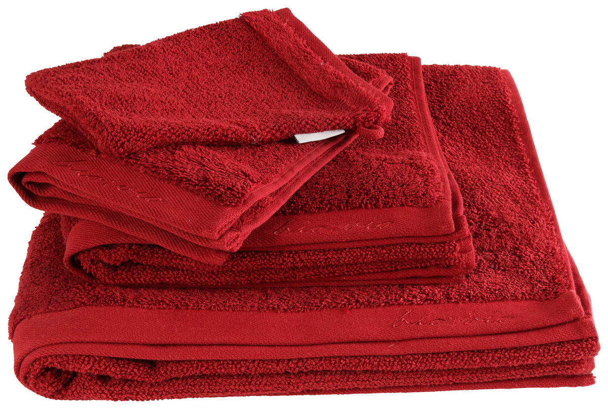 HANDTUCH BONITA Bordeaux  - Bordeaux, Natur, Textil (50/100cm) - Bio:Vio