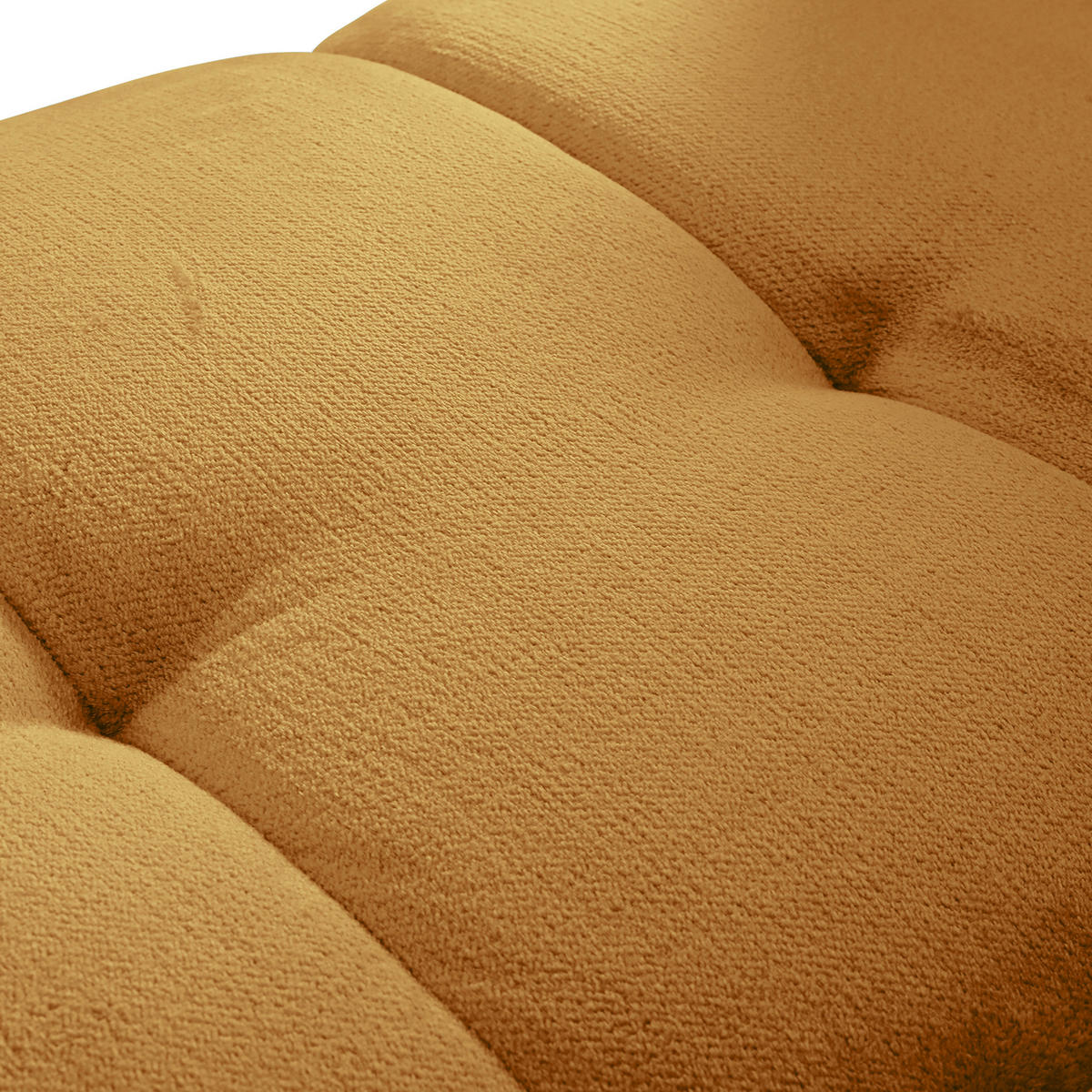 BIGSOFA in Plüsch Orange  - Schwarz/Orange, Konventionell, Kunststoff/Textil (220/67/106cm) - MID.YOU