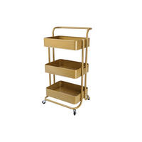 Cărucior Pentru Servit in auriu  - auriu, Basics, metal (43/32/86cm) - Echtwerk