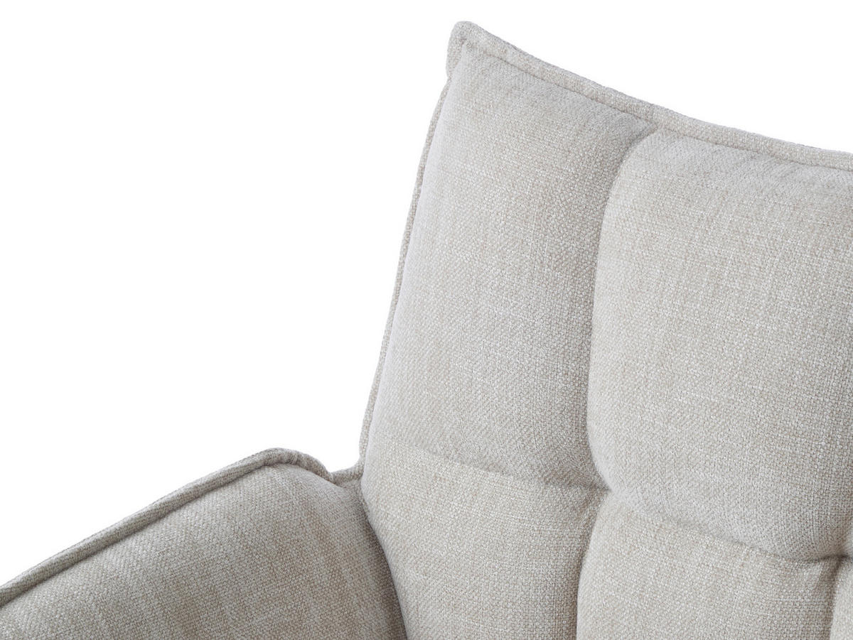 ARMLEHNSTUHL-SET 2 Stück  in Chenille  - Beige/Creme, MODERN, Textil/Metall (59/86/65cm) - Livetastic