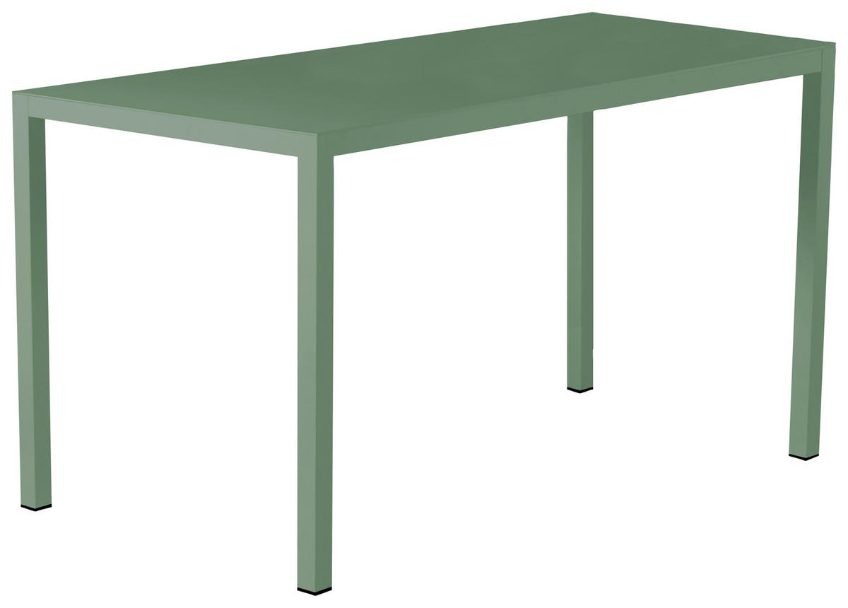 GARTENTISCH 140/80/75 cm Metall rechteckig  - Grün, MODERN, Metall (140/80/75cm) - Jan Kurtz