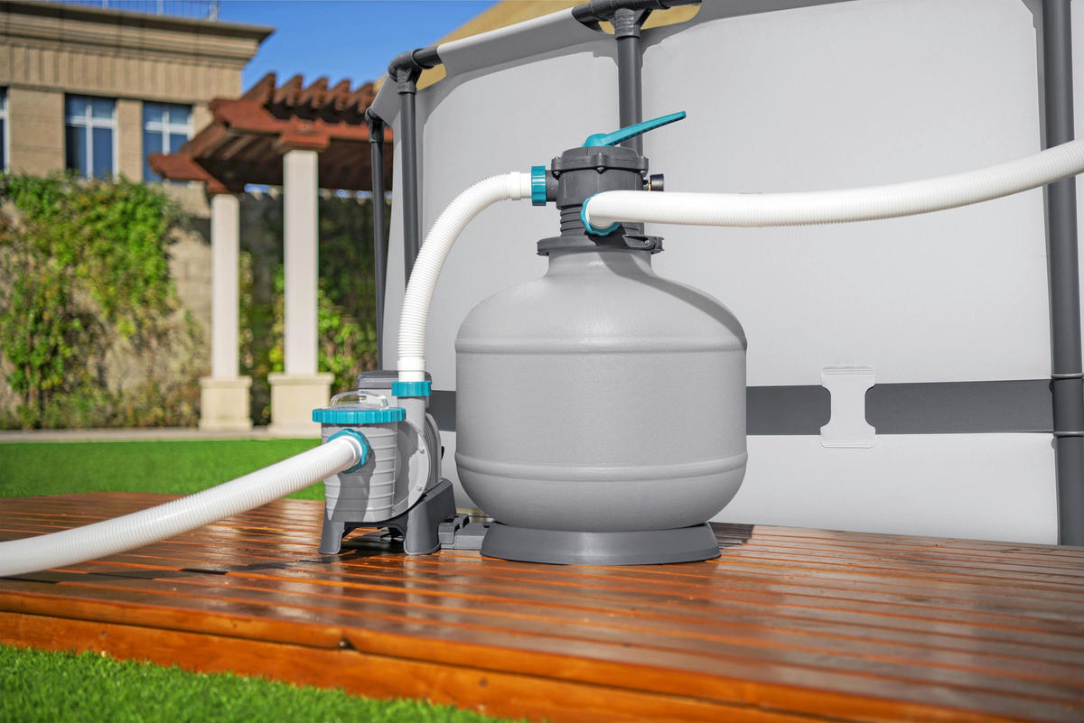 FILTERPUMPE FLOWCLEAR 58486  - Orange/Weiß, KONVENTIONELL, Kunststoff/Metall (71/48,5/75cm) - Bestway