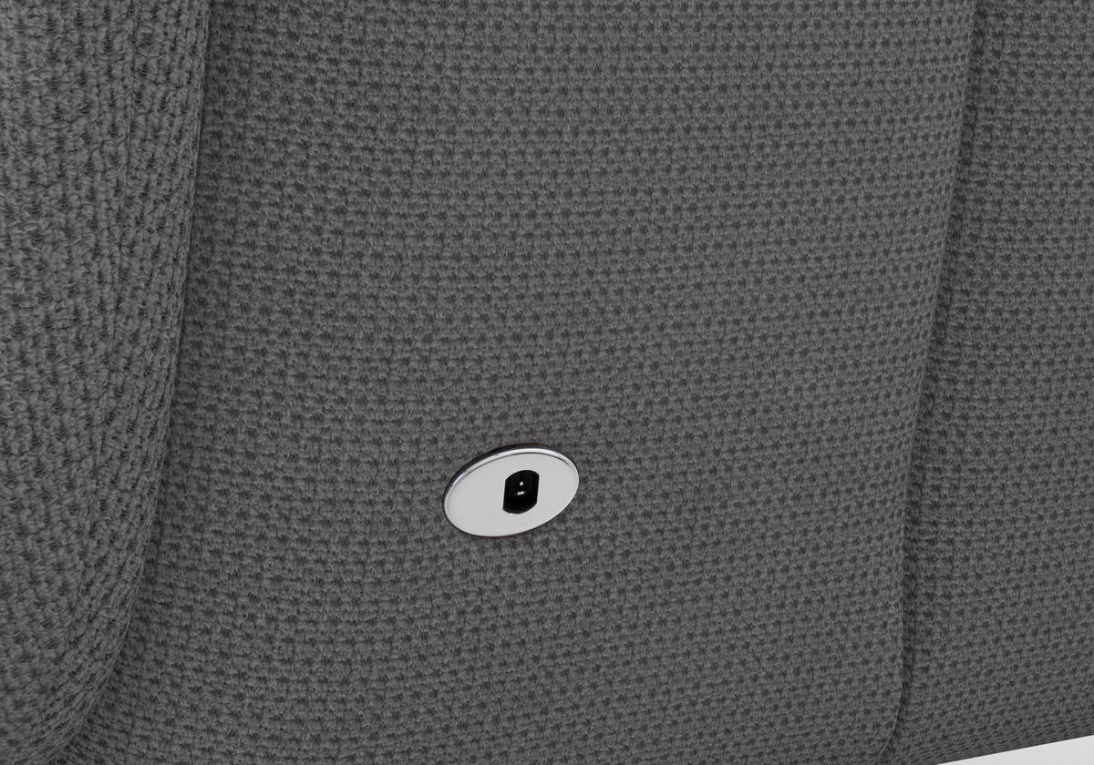 RELAXSESSEL GLENDALE E Flachgewebe Kopfteilverstellung, Rücken echt    - Eichefarben/Grau, KONVENTIONELL, Holzwerkstoff/Textil (75/112/82cm) - Sit & More