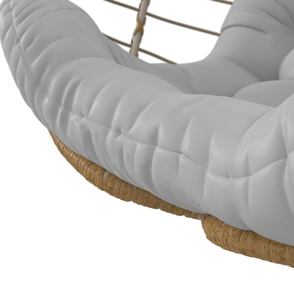 HÄNGESESSEL 100/186/111 cm  - Beige/Hellgrau, MODERN, Kunststoff/Textil (100/186/111cm) - Ambia Garden