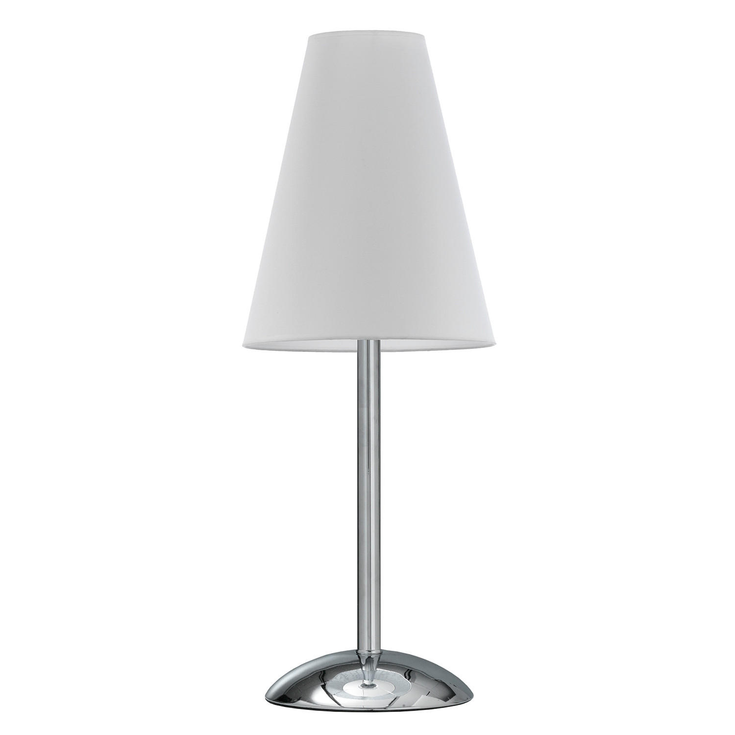 TISCHLEUCHTE 20/54 cm   - Chromfarben/Weiß, Design, Textil/Metall (20/54cm)