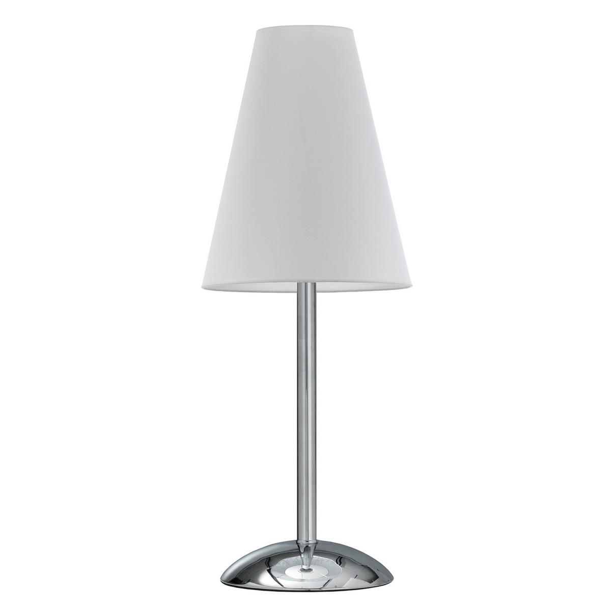 TISCHLEUCHTE 20/54 cm   - Chromfarben/Weiß, Design, Textil/Metall (20/54cm)