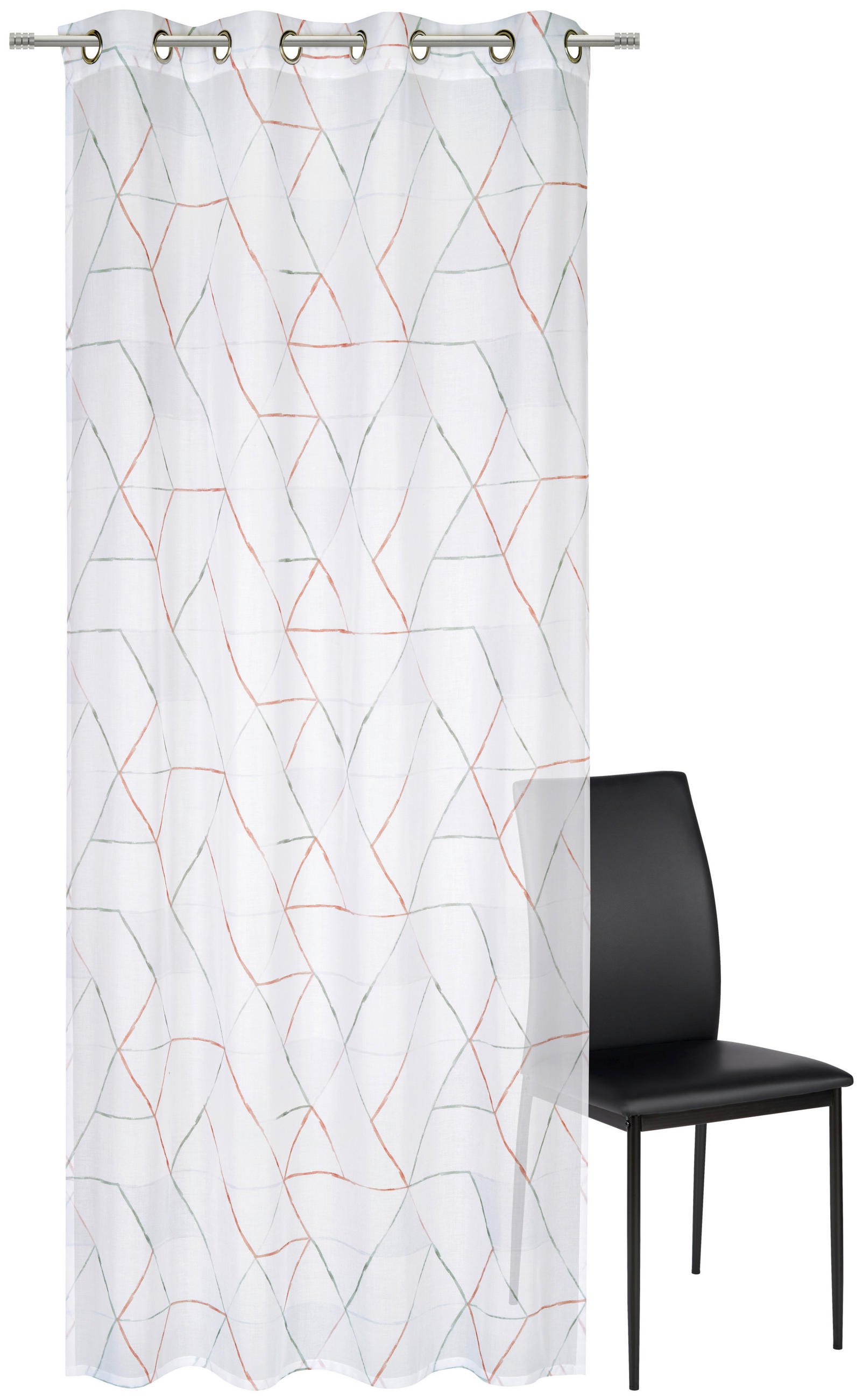 Thumbnail - Esposa Ösenschal Kimi, Rot, Textil, geometrisch, 140x245 cm, Oeko-Tex® Standard 100, Wohntextilien, Gardinen & Vorhänge,...