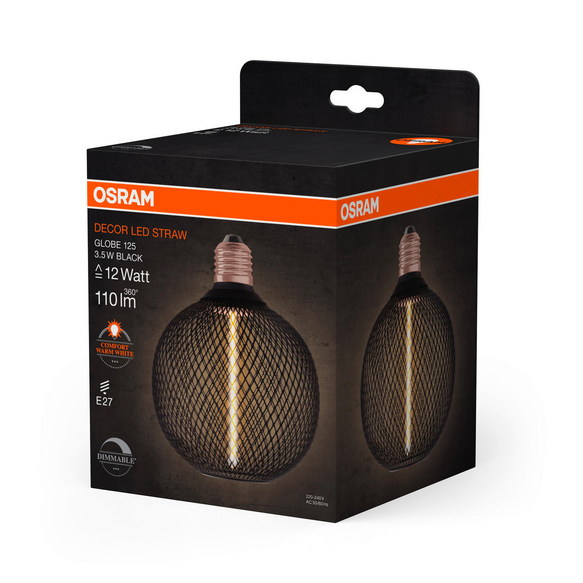 LED-FILAMENT-LEUCHTMITTEL   E27 3,5 W 170 lm  - KONVENTIONELL, Metall (12,5/15cm) - Ledvance
