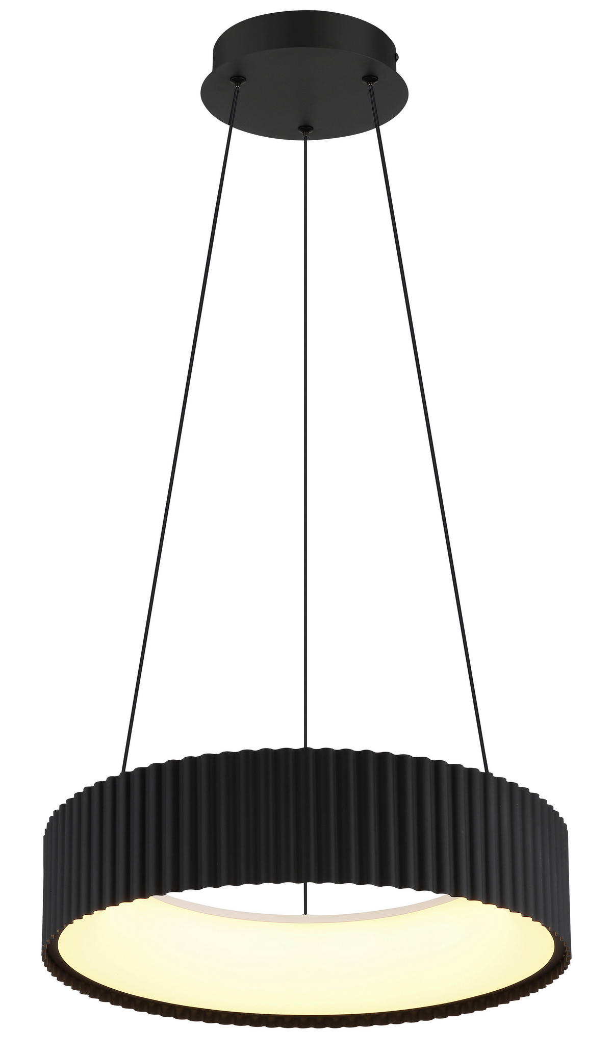 LED-HÄNGELEUCHTE 46/12 cm  - Schwarz/Weiß, Basics, Kunststoff/Metall (46/12cm) - Globo