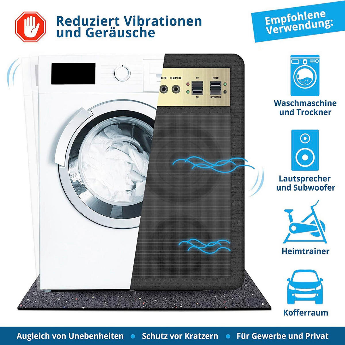 UNIVERSALMATTE - Schwarz, Basics, Kunststoff (60/1/60cm) - Floordirekt