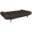 SCHLAFSOFA  in Mikrofaser Braun  - Schwarz/Braun, KONVENTIONELL, Holz/Textil (197/85/92cm) - Carryhome