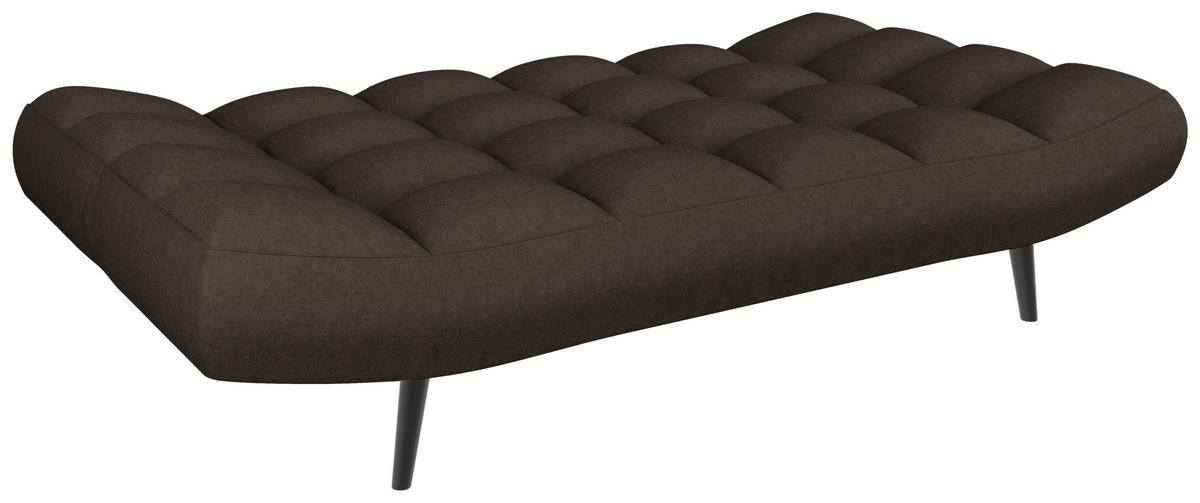 SCHLAFSOFA  in Mikrofaser Braun  - Schwarz/Braun, KONVENTIONELL, Holz/Textil (197/85/92cm) - Carryhome