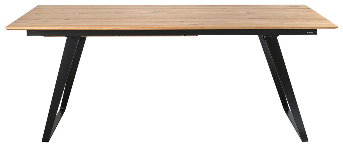 ESSTISCH Eichefarben  ausziehbar, in verschiedenen Größen erhältlich, Variantenauswahl  - Eichefarben/Schwarz, Design, Holz/Metall (220-320/100/77cm) - Musterring