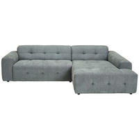 ECKSOFA in Flachgewebe Pastellgrün  292/189 cm  - Pastellgrün/Schwarz, KONVENTIONELL, Kunststoff/Textil (292/189cm) - Carryhome