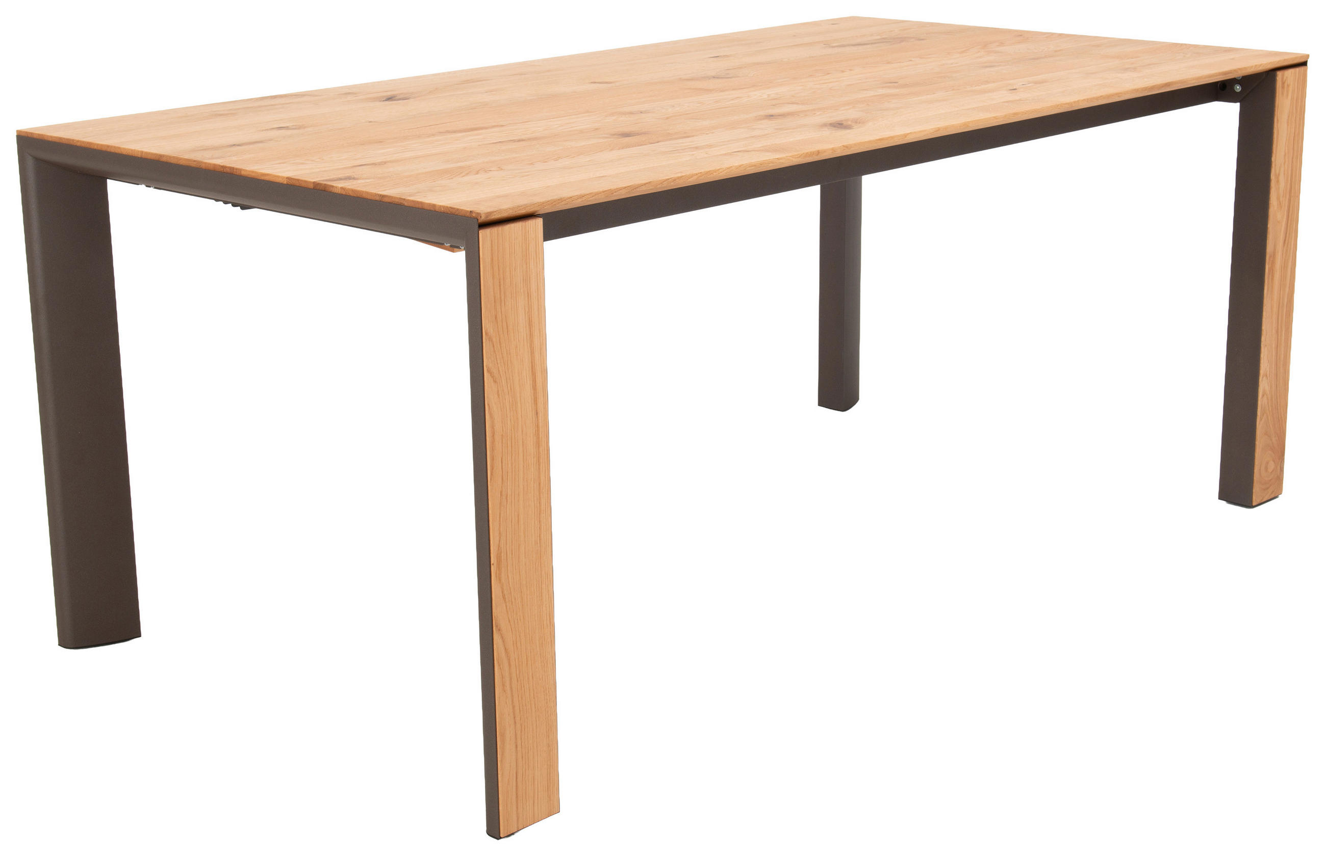 ESSTISCH 180-280/95/76 cm Echtholz  Holz ausziehbar, in verschiedenen Größen erhältlich, in verschiedenen Holzarten erhältlich rechteckig Eichefarben  - Eichefarben/Braun, Design, Holz/Metall (180-280/95/76cm) - hülsta