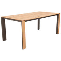ESSTISCH 180-280/95/76 cm Echtholz  Holz ausziehbar, in verschiedenen Größen erhältlich, in verschiedenen Holzarten erhältlich rechteckig Eichefarben  - Eichefarben/Braun, Design, Holz/Metall (180-280/95/76cm) - hülsta