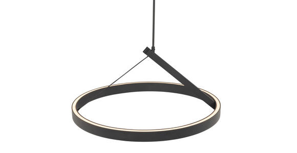 LED-HÄNGELEUCHTE Aero 45/150 cm   - Schwarz, Design, Metall (45/150cm) - Dieter Knoll