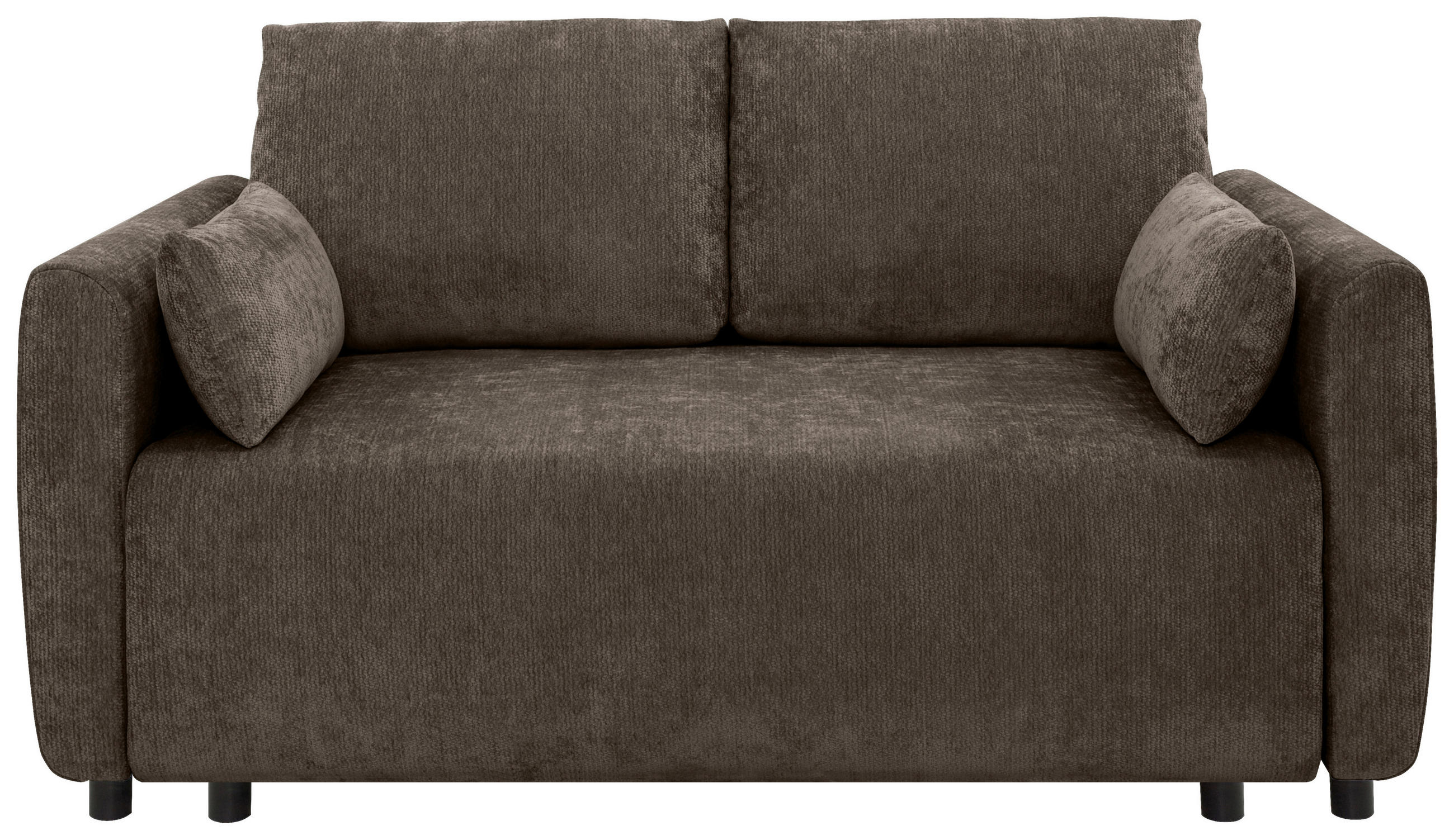 SCHLAFSOFA  in Chenille Dunkelbraun  - Dunkelbraun/Schwarz, KONVENTIONELL, Kunststoff/Textil (161/90/108cm) - Carryhome