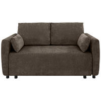 SCHLAFSOFA  in Chenille Dunkelbraun  - Dunkelbraun/Schwarz, KONVENTIONELL, Kunststoff/Textil (161/90/108cm) - Carryhome