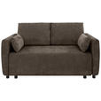 SCHLAFSOFA Chenille Dunkelbraun  - Dunkelbraun/Schwarz, KONVENTIONELL, Kunststoff/Textil (161/90/108cm) - Carryhome