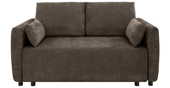 SCHLAFSOFA Chenille Dunkelbraun  - Dunkelbraun/Schwarz, KONVENTIONELL, Kunststoff/Textil (161/90/108cm) - Carryhome