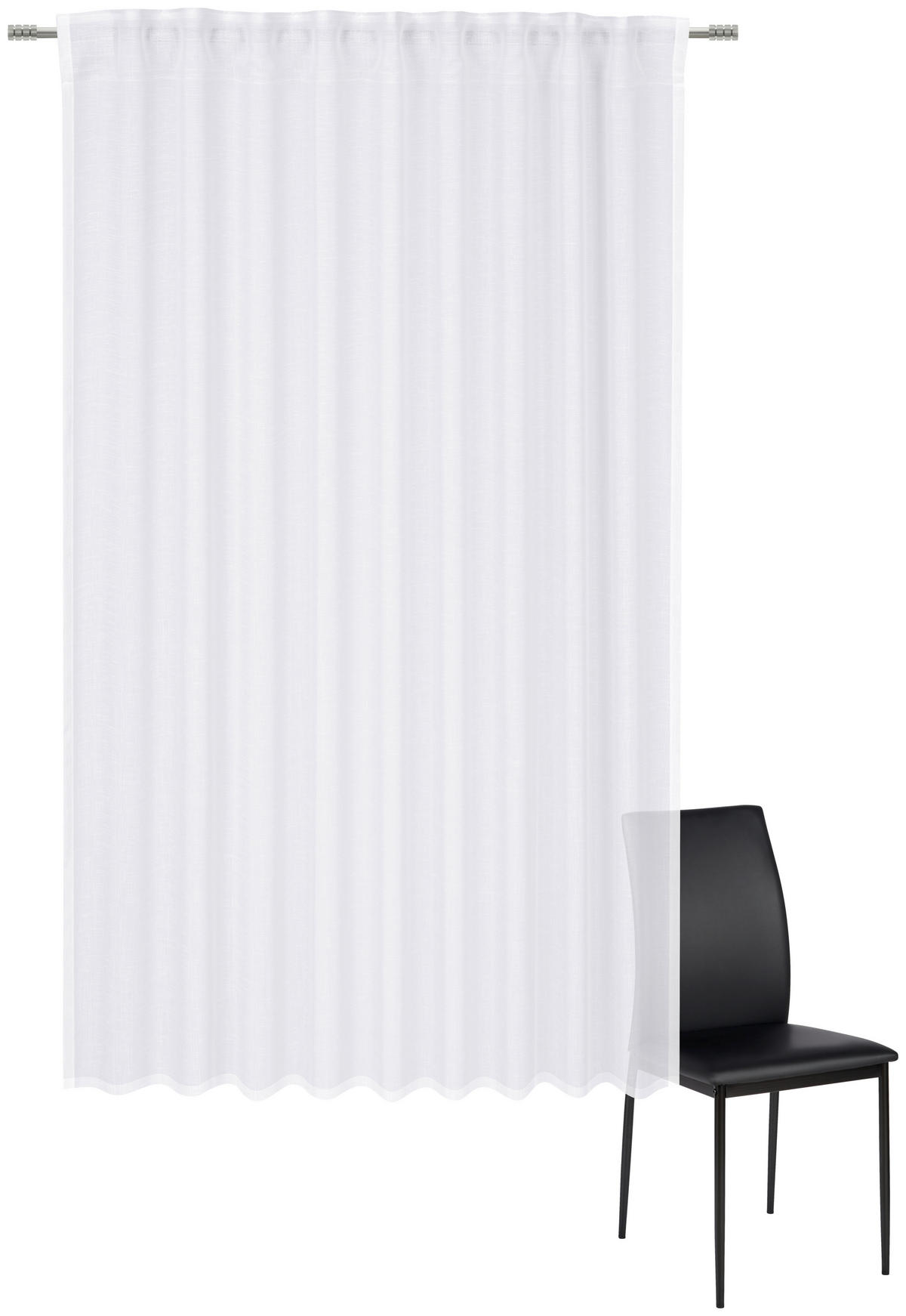 KOMBINIRANA ZAVESA  prosojno   140/180 cm  - bela, Basics, tekstil (140/180cm) - Esposa
