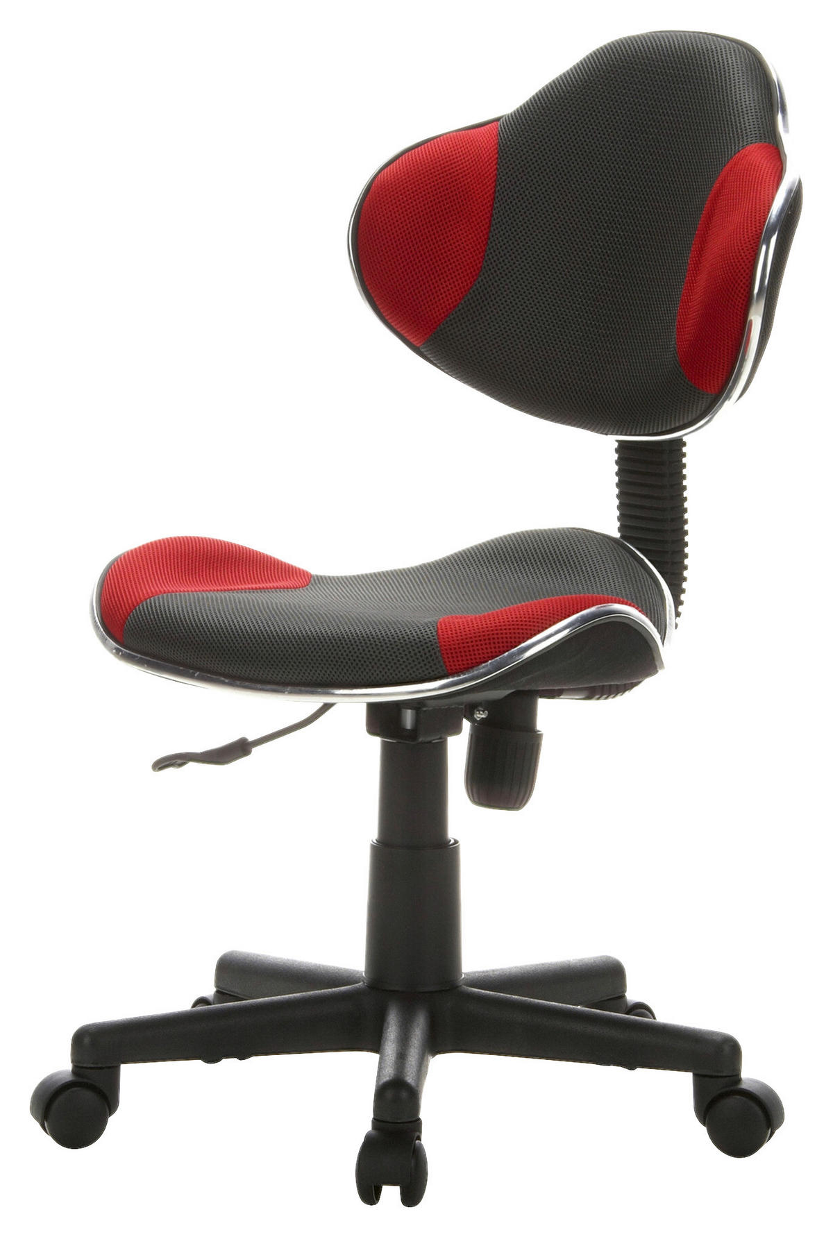 OTOČNÁ ŽIDLE PRO MLÁDEŽ, šedá, červená - šedá/červená, Basics, plast (45/86-101/42cm) - MID.YOU