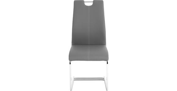 SCHWINGSTUHL in Metall, Textil Grau, Chromfarben - Chromfarben/Weiß, Design, Textil/Metall (44/100/54cm) - Dieter Knoll
