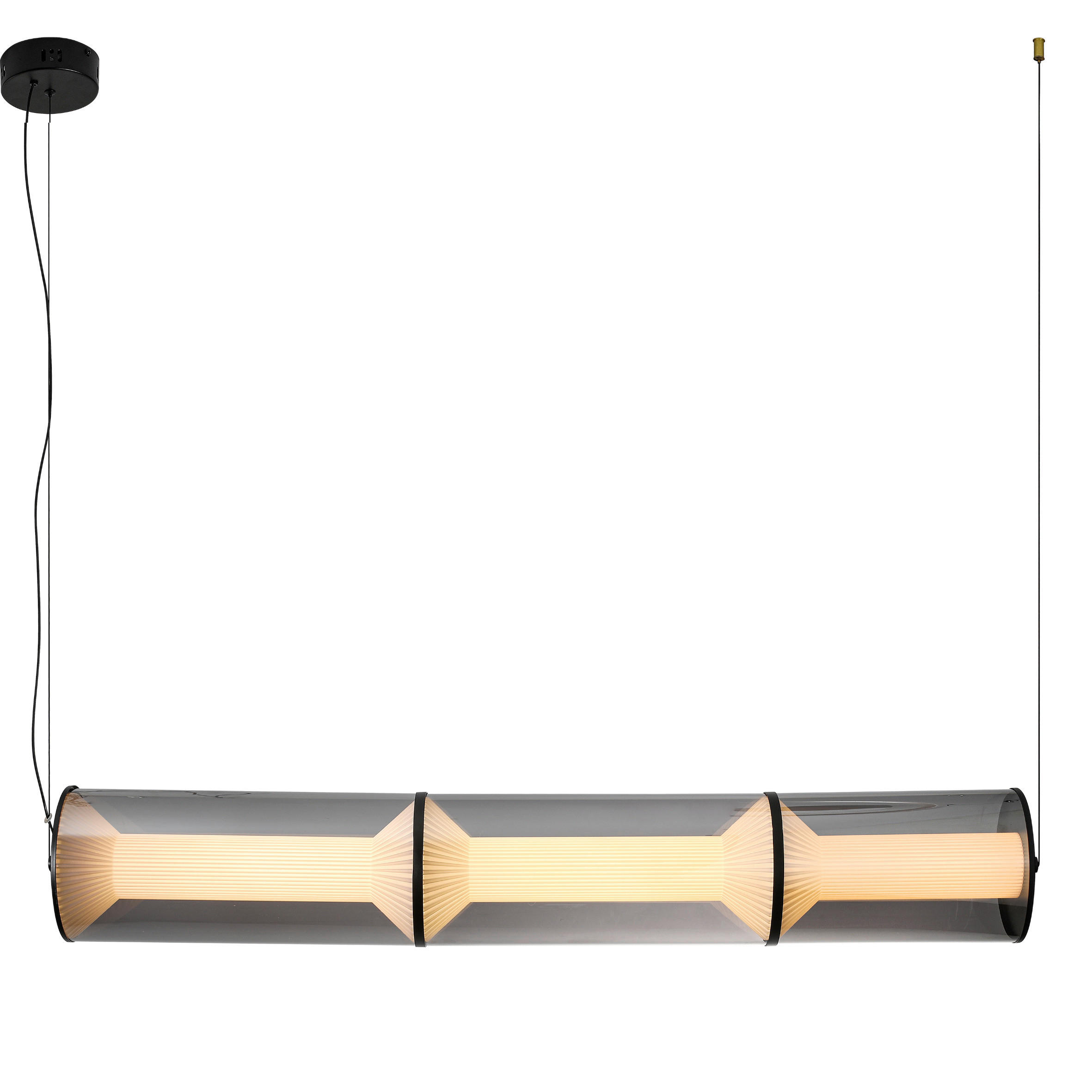 XXXLutz Led-Pendelleuchte Aeris Schwarz 93.5x120 cm