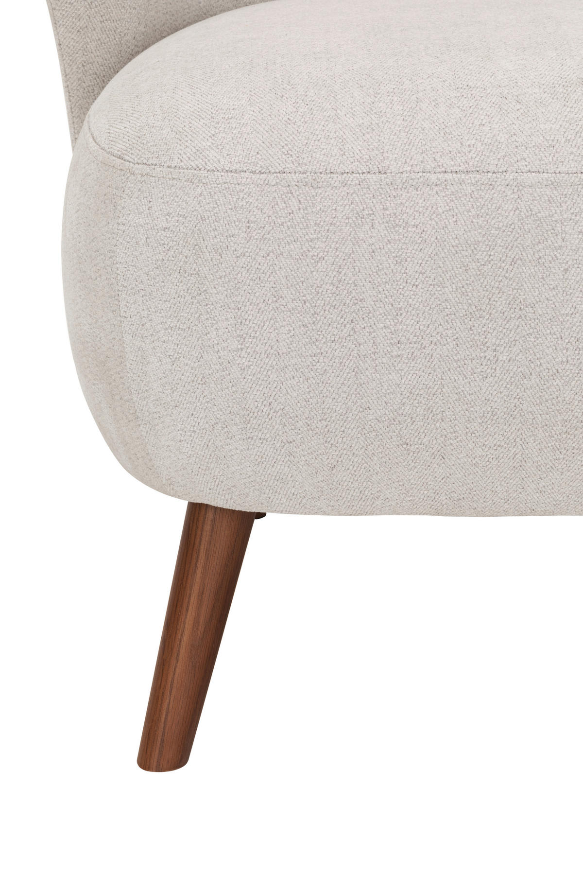 SESSEL in Webstoff Creme  - Walnussfarben/Creme, Design, Holz/Textil (66/78/69cm) - MID.YOU