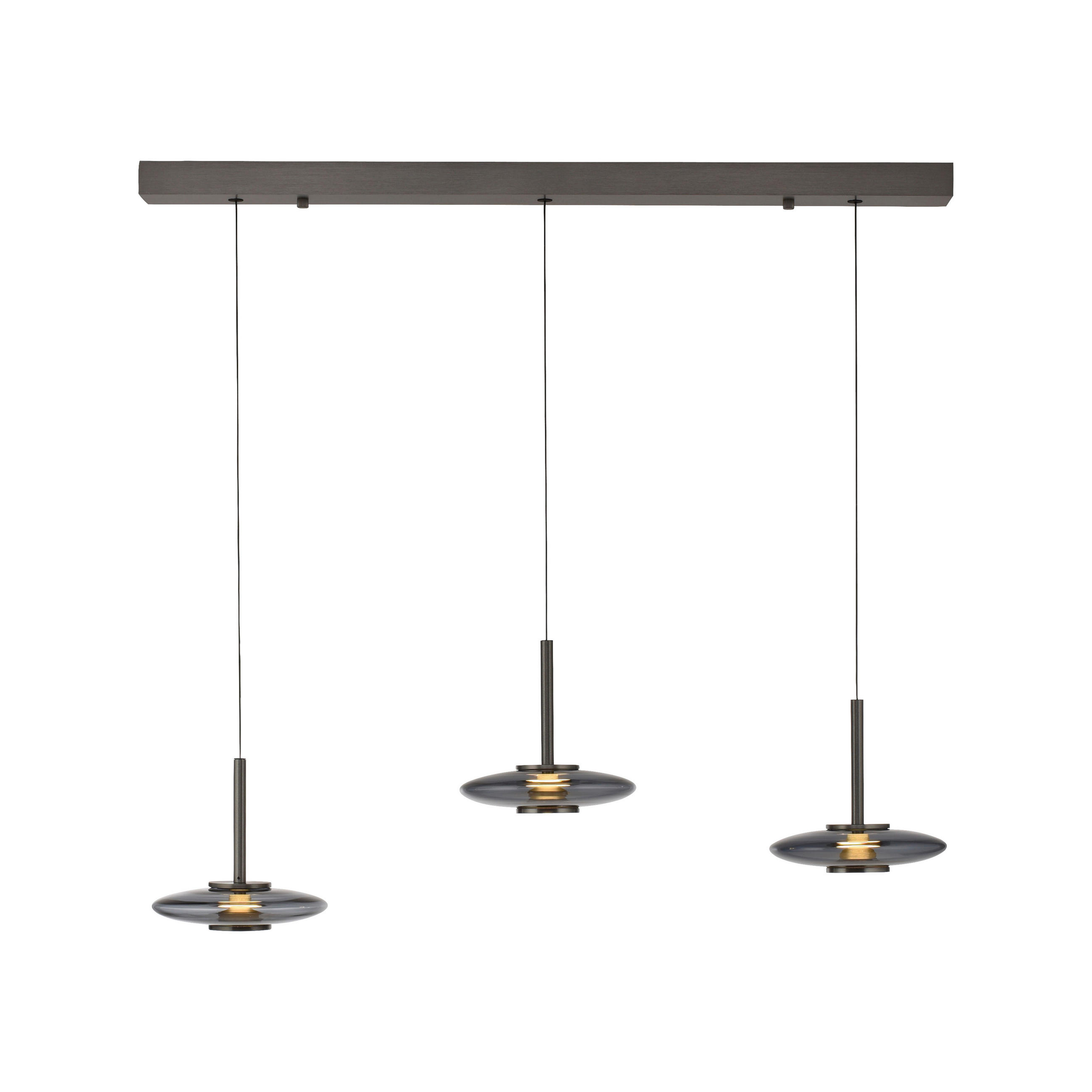LED-HÄNGELEUCHTE 100 cm  - Grau, Design, Glas/Kunststoff (100cm) - Neuhaus PURE