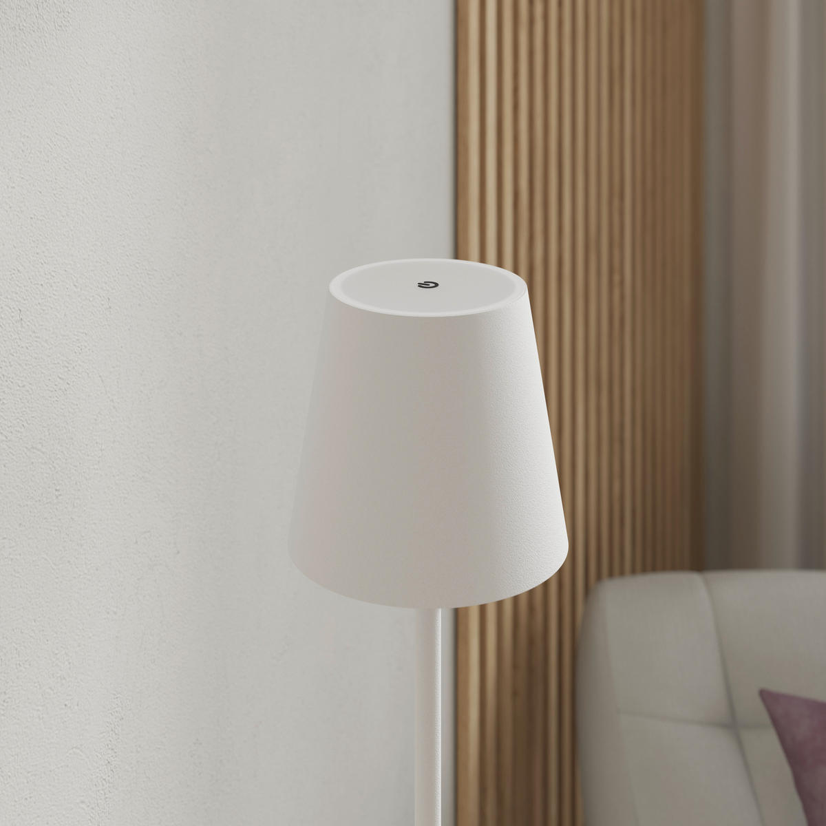 PORTABEL GOLVLAMPA Lauderdale 22/130 cm    - vit, Design, metall/plast (22/130cm) - Novel