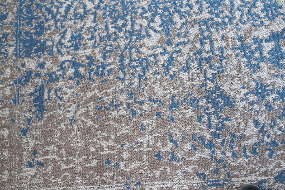 HANDWEBTEPPICH Wohnzimmer 80/150 cm Blau, Beige rechteckig  - Blau/Beige, Basics, Textil (80/150cm) - Kayoom