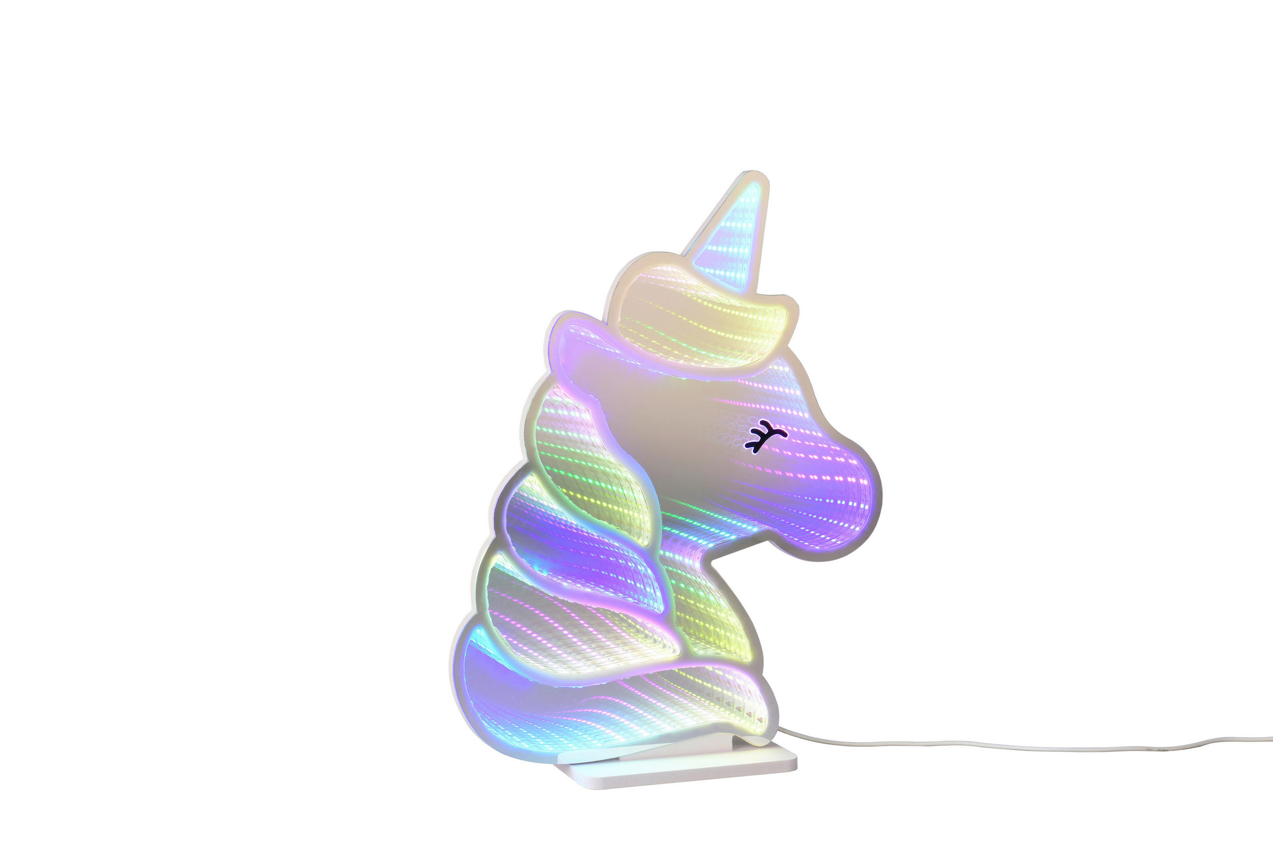 LED-DEKOLEUCHTE Unicorn 30,5/39,5 cm  - Weiß, Design, Kunststoff/Metall (30,5/39,5cm) - Novel