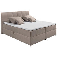 BOXSPRINGBETT 180/200 cm  in Schlammfarben  - Schlammfarben/Schwarz, Basics, Kunststoff/Textil (180/200cm) - MID.YOU