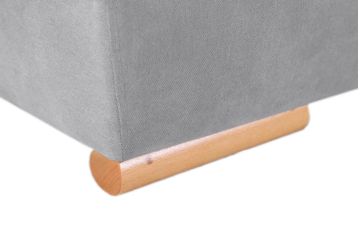 BÄDDSOFFA i flatväv grå  - bokfärgad/grå, Design, trä/textil (200/75/92cm) - Livetastic