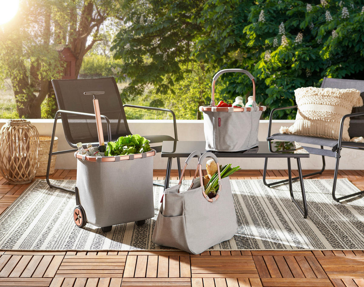 EINKAUFSKORB  - Roségold/Grau, Basics, Kunststoff/Textil (49/29/28cm) - Reisenthel