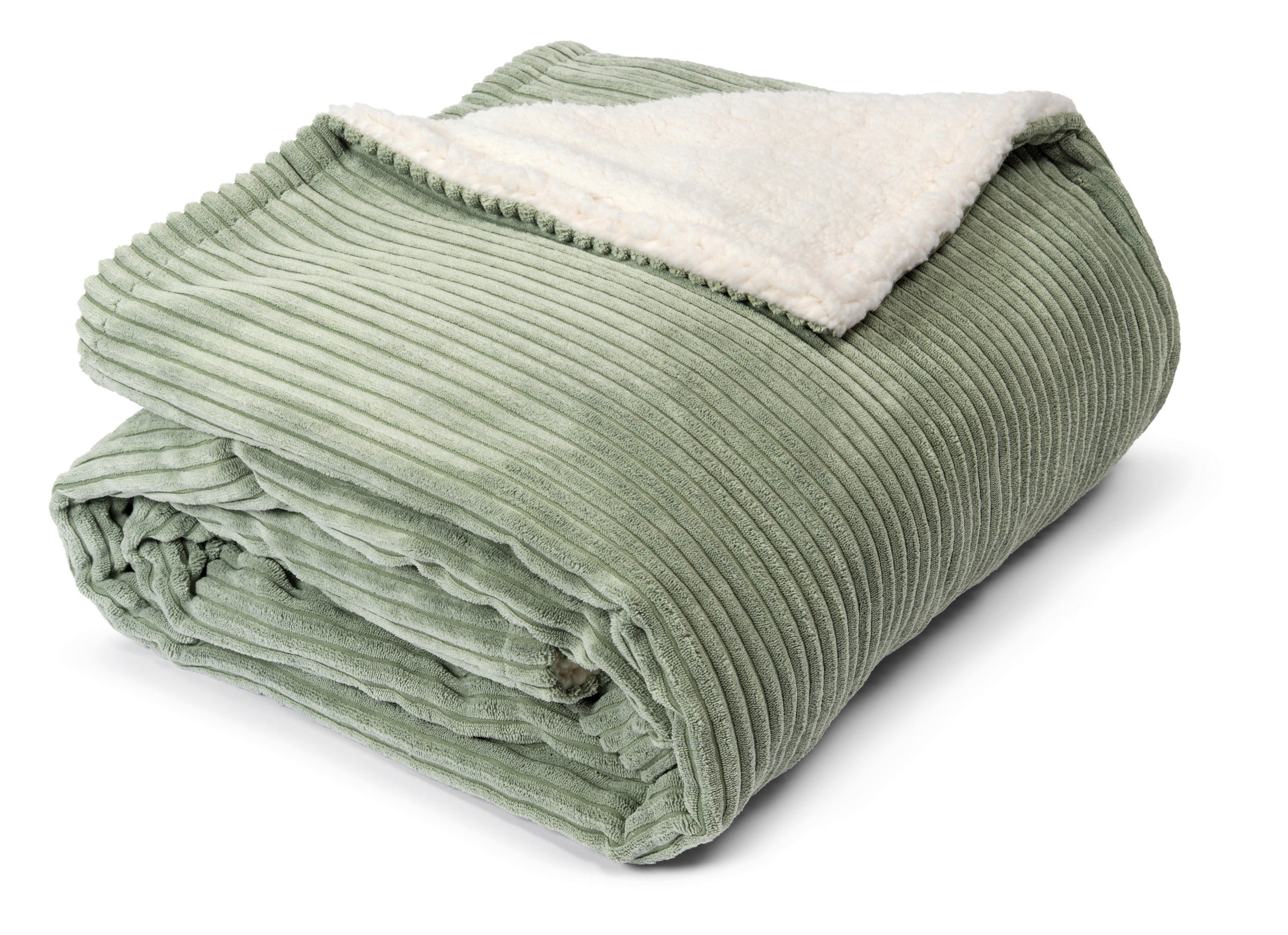 PLAID DANA 140/200 cm  - Salbeigrün/Naturfarben, Basics, Textil (140/200cm)