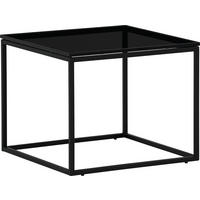 COUCHTISCH in Metall, Glas 47/47/38 cm  - Anthrazit, Design, Glas/Metall (47/47/38cm) - Novel