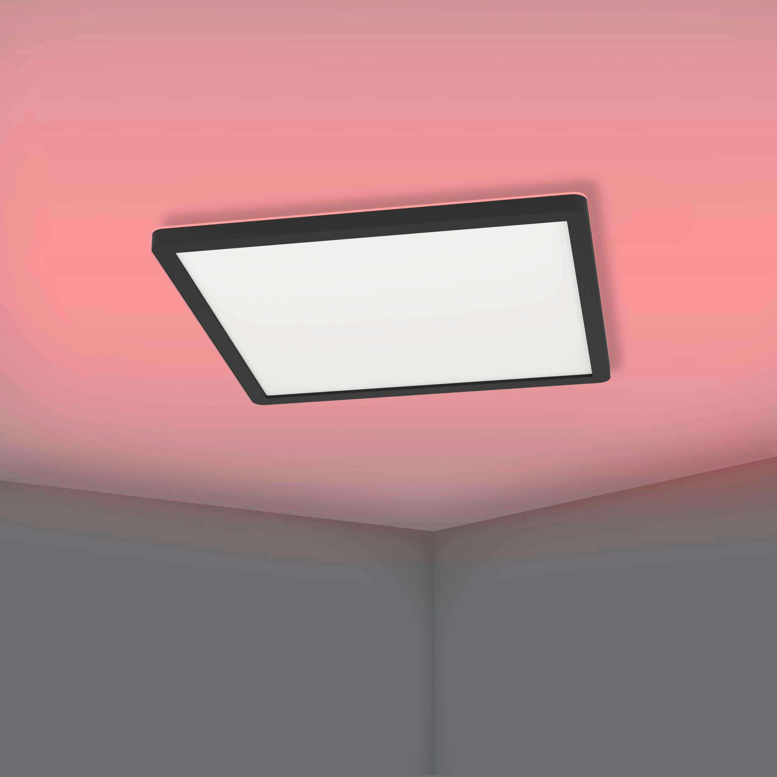 LED-PANEEL Rovito-Z 29,5/29,5/2,5 cm   - Schwarz/Weiß, Basics (29,5/29,5/2,5cm) - Eglo