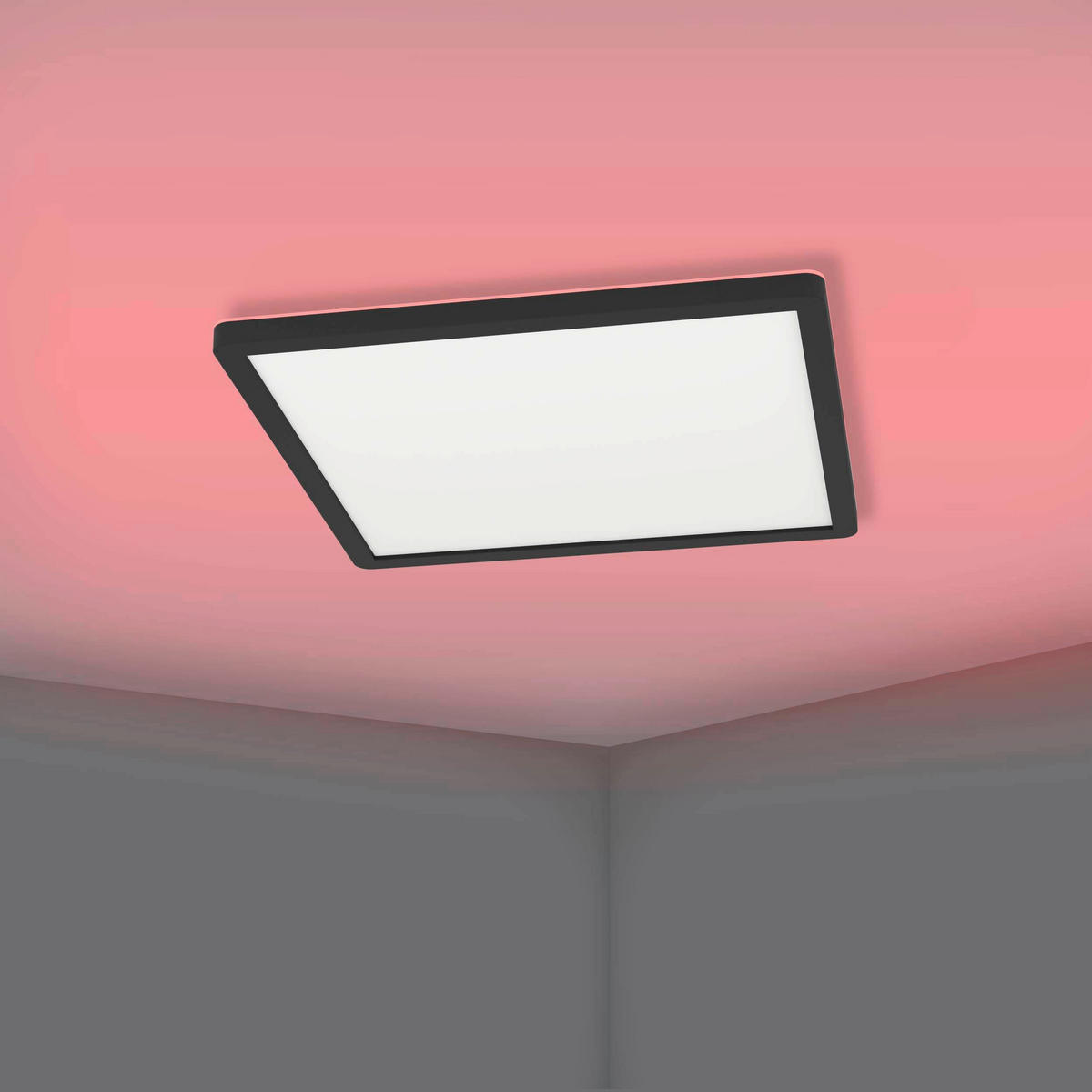 LED-PANEEL Rovito-Z 29,5/29,5/2,5 cm   - Schwarz/Weiß, Basics (29,5/29,5/2,5cm) - Eglo