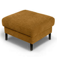 HOCKER Textil Senfgelb  - Senfgelb/Schwarz, Design, Textil/Metall (70/48/60cm) - Livetastic