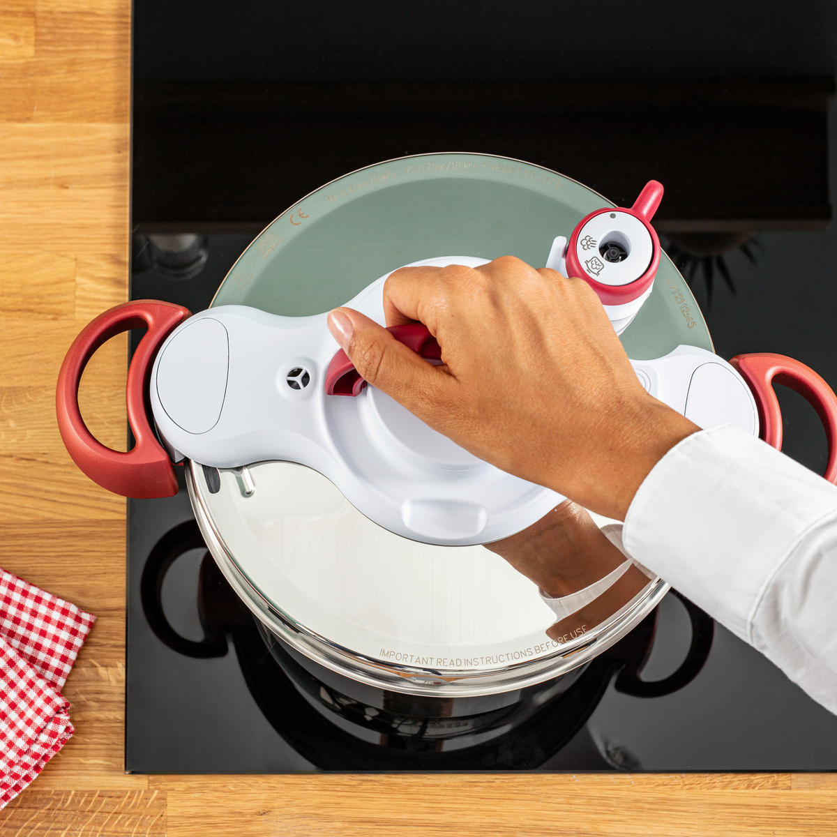 SCHNELLKOCHTOPF CLIPSO MINUT' PERFECT 6 L  - Klar/Edelstahlfarben, Basics, Kunststoff/Metall (37/28,5/24,6cm) - Tefal