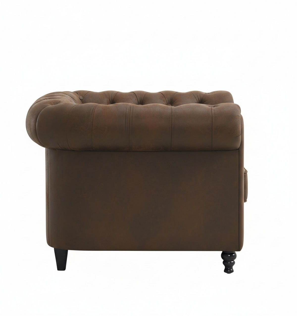 CHESTERFIELD-SESSEL - Schwarz/Braun, Basics, Holz/Textil (102/73/87cm) - Xora