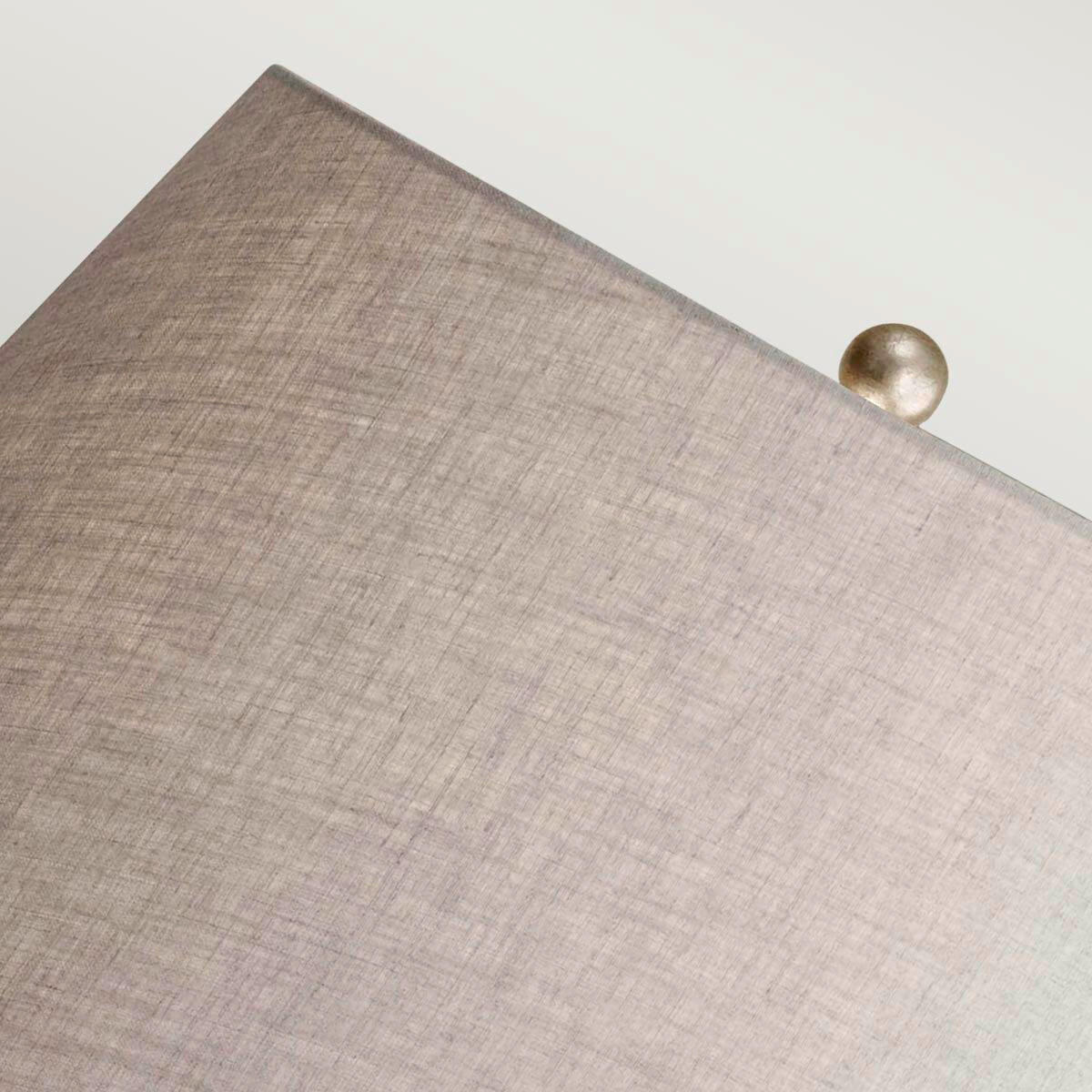 TISCHLEUCHTE - Silberfarben/Grau, Design, Textil/Metall (43.2/78.1cm) - Elstead Lighting